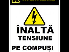 Placuta inalta tensiune pe compusi transformator